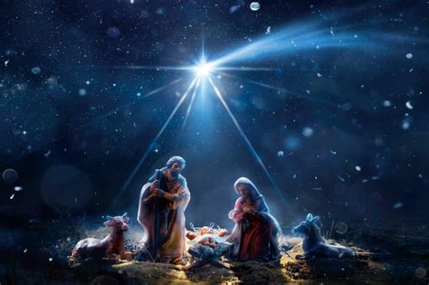 Amazon Eainb 5x3ft Nativity Scene Backdrop Birth Of Jesus Night