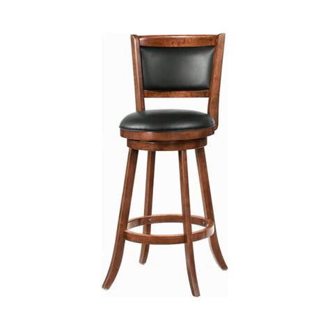 Upholstered Swivel Bar Stools Chestnut and Black (Set of 2) - Walmart ...