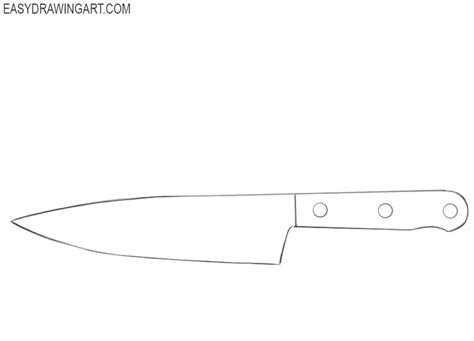 How To Draw A Knife Easy Drawing Art