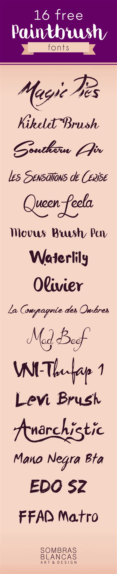 16 Paintbrush Fonts to Download for Free