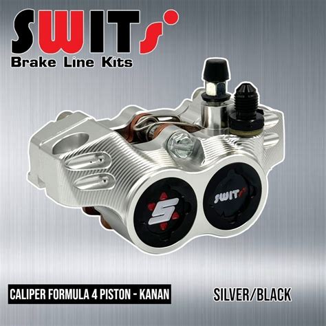 Jual Kaliper SWITS FORMULA COIN 4 Piston KANAN Full Aluminium CNC