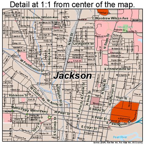 Jackson Mississippi Street Map 2836000