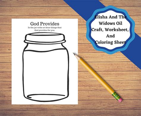 Elisha And The Widow S Oil Printable Bible Story Pages Craft And