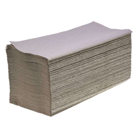 V Fold Recycled Paper Hand Towels Natural 1ply 5000 - Gompels HealthCare