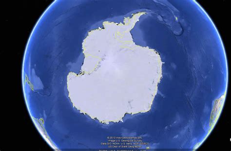 Antarctica Earth Map