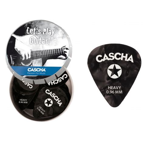 CASCHA HH 2295 Guitar Pick Set Box Heavy 0 96mm Plektren 24Stück inkl