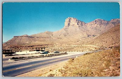 Texas El Capitan Guadalupe Peaks Signal Peaks Vintage Postcard