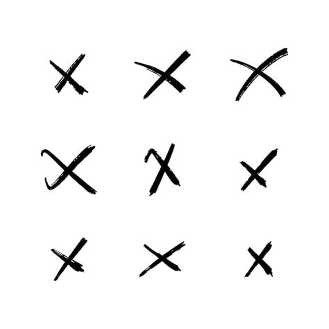 Premium Vector Hand Drawn Cross Marks Collection