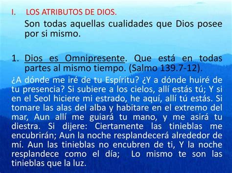 ATRIBUTOS DE DIOS enseñanza sobre cualidades de Dios PPT