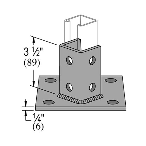 P2072asq Post Base Unistrut Midwest