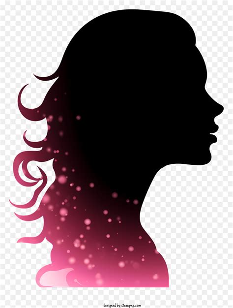 Silhouette Du Visage Lat Ral R Aliste Femme Avec De Longs Cheveux