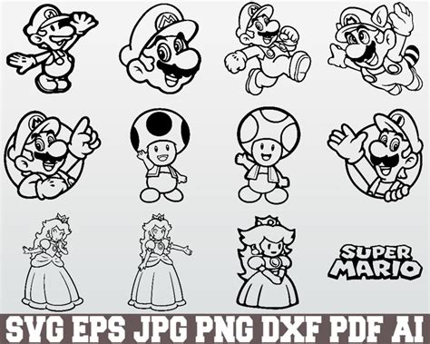 Super Mario Svg Bundle Svg Images Collections