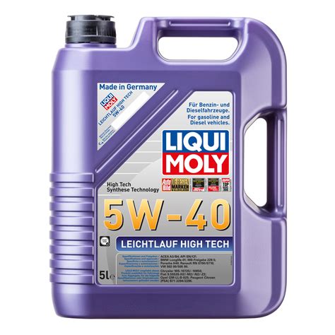 Leichtlauf Huile Moteur High Tech 5W40 Liqui Moly Nouvelle Calédonie