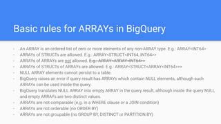 Working With Complex Data Types In Bigquery Ppt