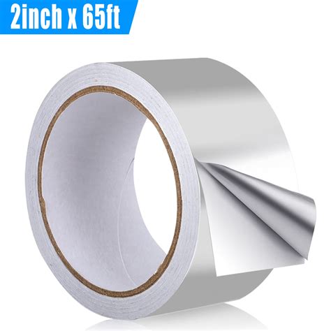 TSV 65ft X 2 Inch Aluminum Foil Tape Silver Metal Tape Heat Shield