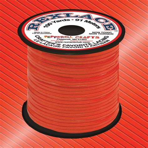 Rexlace Plastic Lacing 0938x100yd Neon Orange Pk 3 Pepperell