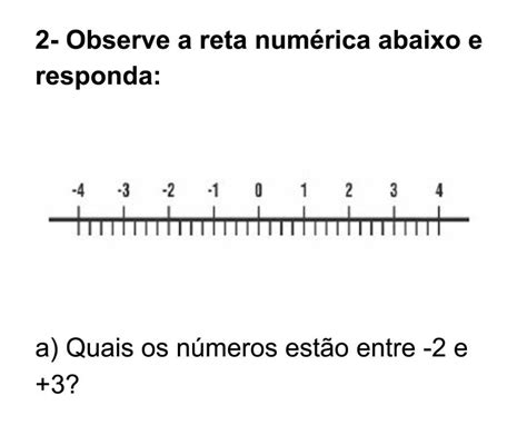 Atividades Reta Numerica Ano Bruniv