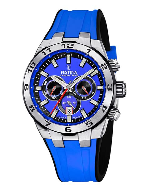 Montre Festina F20671 3 Chrono Bike Bleue