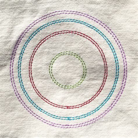 Original Bohemian Modern Circle Embroidery Designs In Seven Sizes