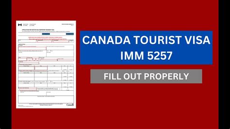 How To Fill Out Imm Form For Canada Visitor Visa Application With