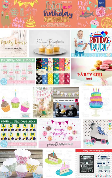 So Fontsys Big Birthday Bundle Loaded With Svgs 3d Designs And More