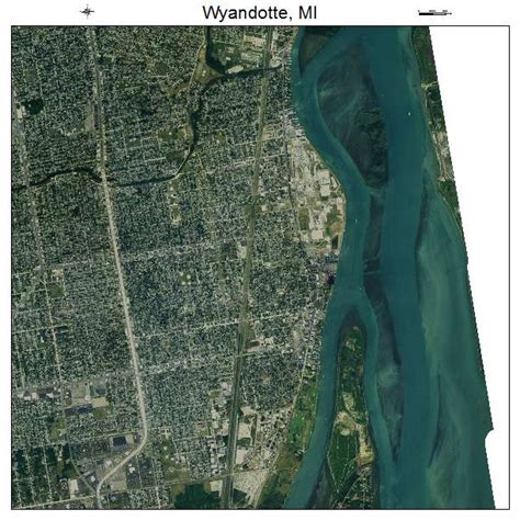 Aerial Photography Map Of Wyandotte Mi Michigan