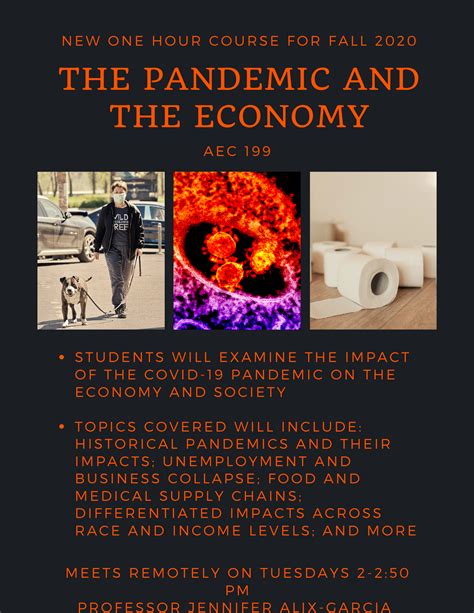 The Pandemic And The Economy College Of Agricultural Sciences