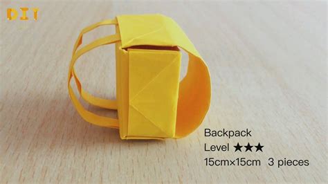 Origami Backpack Level Diy Show 背包折纸 Youtube