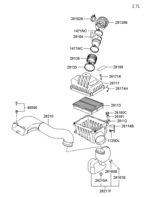 Air Cleaner 2007 Hyundai Tucson