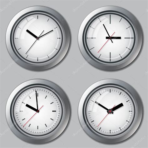 Wall Mounted Digital Clock Stock Vector Image By Gray