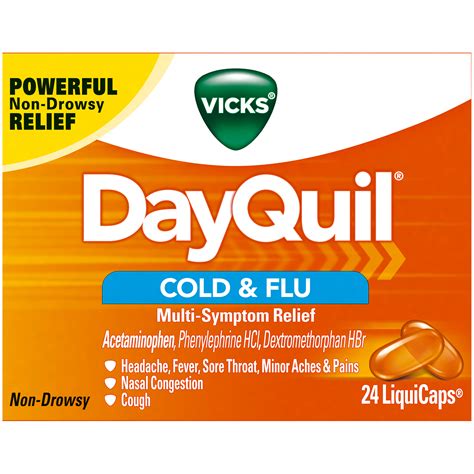 Dayquil Cold And Flu Multi Symptom Relief Liquicaps