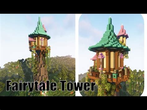 Minecraft Fairytale Tower Cottagecore Tower Build Tutorial YouTube