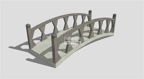 简易石拱桥su模型sketchup草图大师skp模型