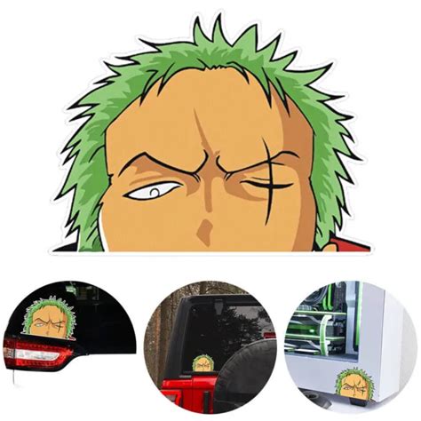 One Piece Roronoa Zoro Peeking Car Decals Bumper Window Funny Anime Car