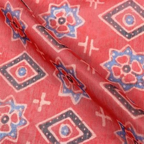 Peach Digital Printed Chanderi Fabric At Rs Meter Chanderi Fabric