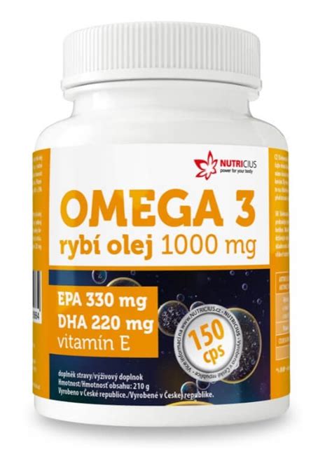 Omega 3 Rybí olej 1000 mg EPA 330 mg DHA 220 mg 150 kapslí Prozdravi cz