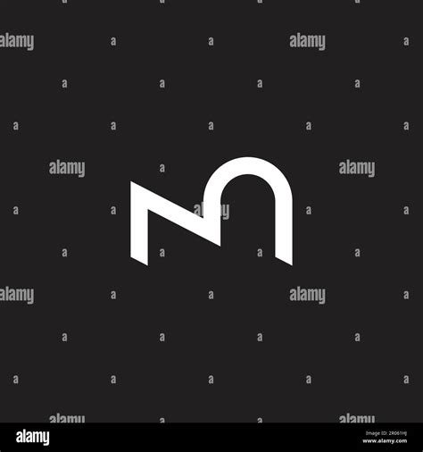 letter nm simple linear geometric logo vector stock vector image art