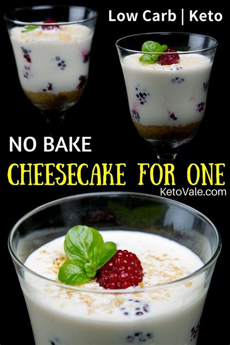 Keto No Bake Cheesecake For One Low Carb Recipe Keto Vale