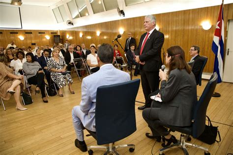 Diaz Canel Holds Meeting With Solidarity Friends And Cubans Living In