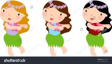 Hawaii Girl Stock Vector Illustration 50115631 : Shutterstock