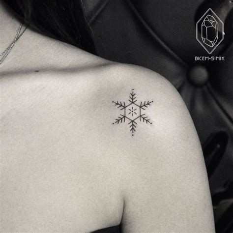 20 Simple And Beautiful Snowflake Tattoos Snow Flake Tattoo