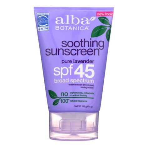 Alba Botanica Very Emollient Natural Sunblock SPF 45 Pure Lavender