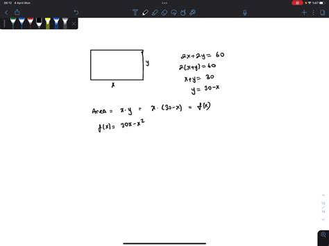 Solved Find The Dimensions Of Rectangle With Perimeter M Whose Area