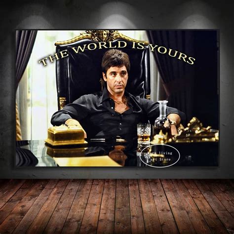 Pattumiera sorgere enorme poster scarface the world is yours nicotina ...