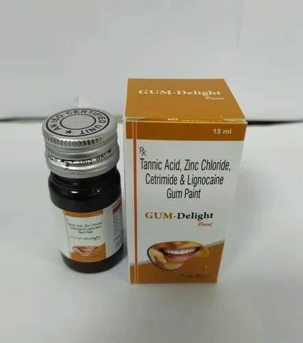 Tannic Acid Zinc Chloride Cetrimide And Lignocaine Gum Paint