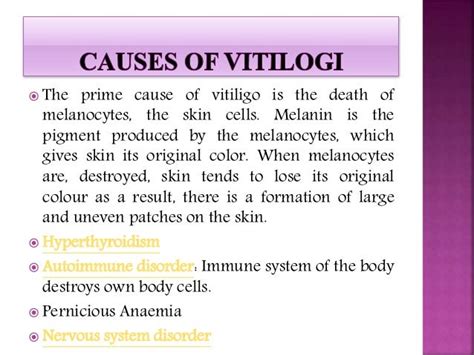 Vitiligo : causes, symptoms, diagnosis and treatment