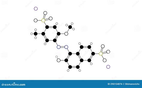 Allura Red Ac Molecule Structural Chemical Formula Ball And Stick Model Isolated Image Food