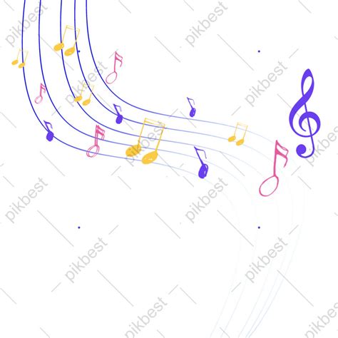 Floating Colorful Staff Music Notes | PSD PNG Images Free Download ...