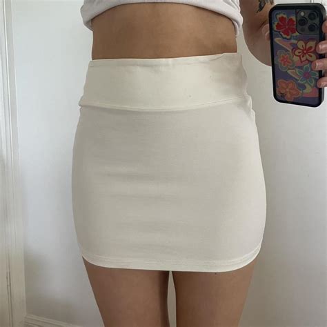 Glassons White Mini Skirt Super Cute Perfect For A Depop