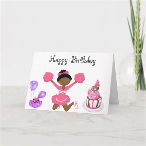 Cheerleader Birthday card AA | Zazzle